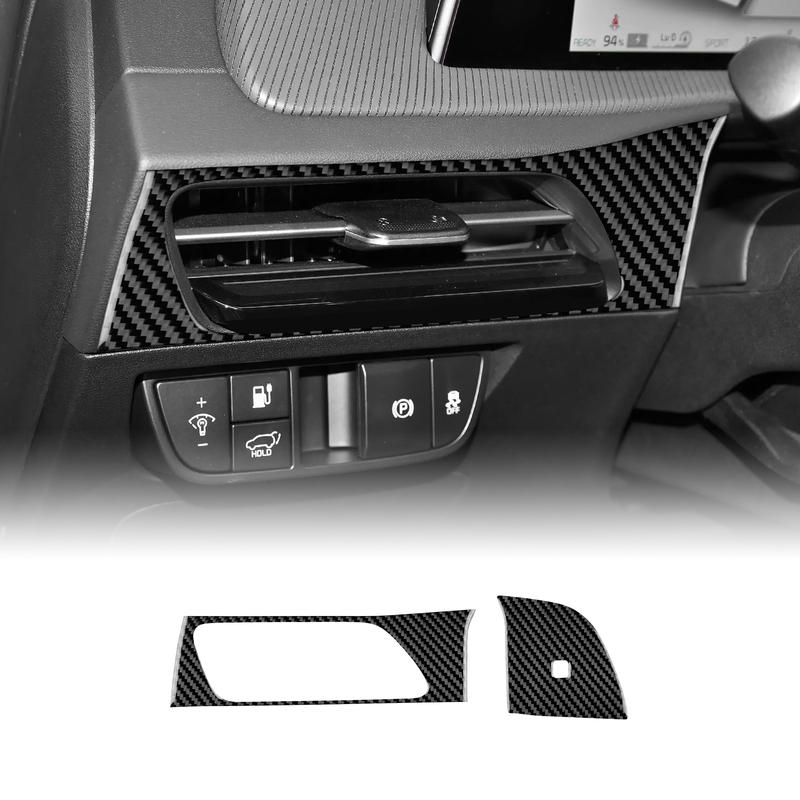 Real Soft Carbon Fiber For KIA EV6 GT EV 2022 2023 2024 2025 2026 LHD RHD Car Driver Seat Air Outlet Sticker Accessories.