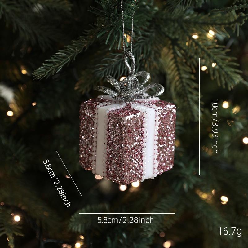 Weihnachtsbaumschmuck Glitzerkugel Rentier Schneeflocken Anhänger Weihnachtsbaumdekorationen Neujahrsparty Deko Navidad