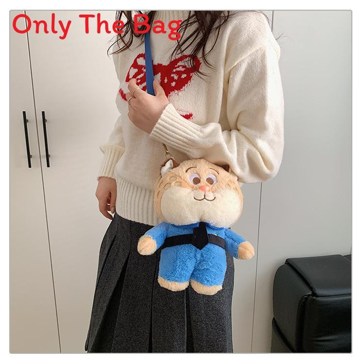 Zootopia Plush Bunny Tote Bag With Zipper Closure For Casual Day Use