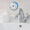 Bathroom Wall Hanging Clock,Waterproof Fogproof Round Arabic Digital Dial Bath Shower Clock Suction Cup Wall Window Mirror Bath Shower Clock for Home