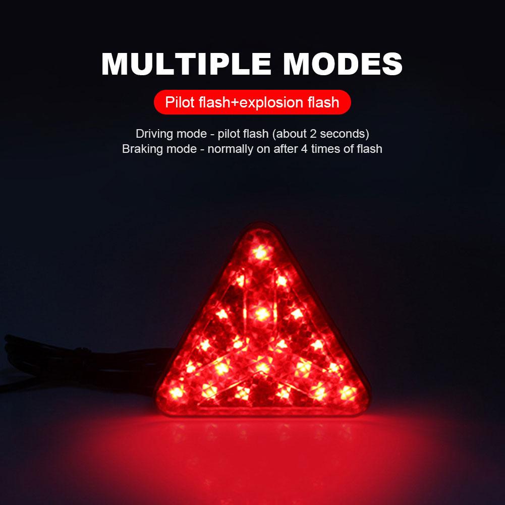 Car Rear Stop Tail Lamp Triangle Style Warning Tailer Lights Auto Tail Warning Brake Signal Lamp Rear Tail Light for Car Warning