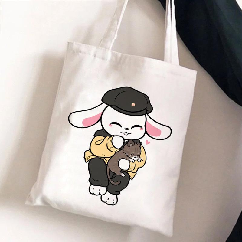 Plátěná kabelka se potiskem Skzoo od Stray Kids - Dámská ležérní taška přes rameno 03