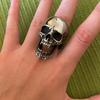 Polierter Vampir Totenkopf Ring Herren Damen Edelstahl Biker Ringe Mann Gothic Punk Schmuck Bestes Geschenk Für Freund Größe 7-15