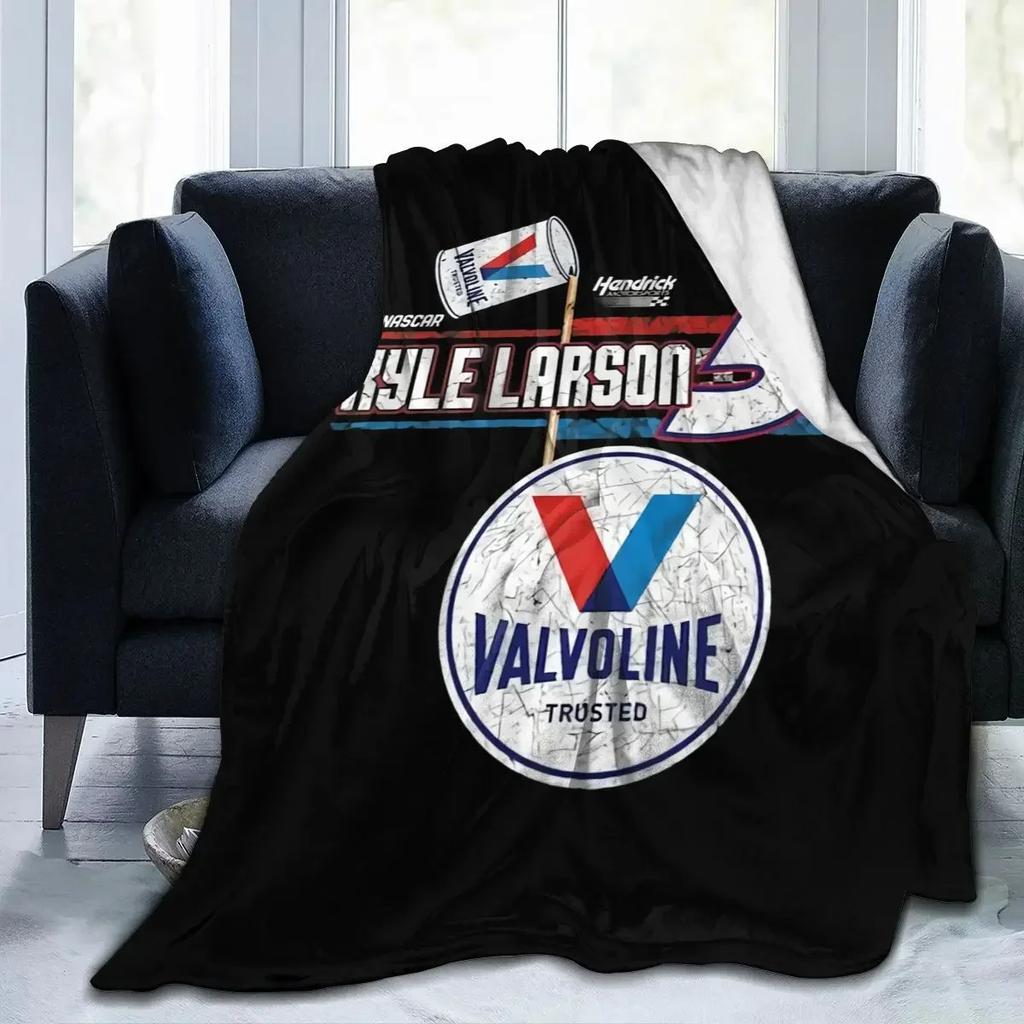 Kyle Larson 5 All Season Fleece Blanket Throw Ultra Soft Flannel Blanket Digital Printed Premium Fluffy Microfiber Fleece