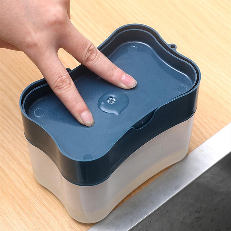 Kitchen Detergent Press Portable Soap Dispenser Pak Clean Cloth Dishwashing Pot Soap Dispenser Cleaning Tool