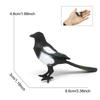 Pájaro de Simulación Urraca Animal Realista Figuras de Pájaros Adorno de Jardín para Fotografía de Jardín Accesorio Césped Micro Paisaje Casa