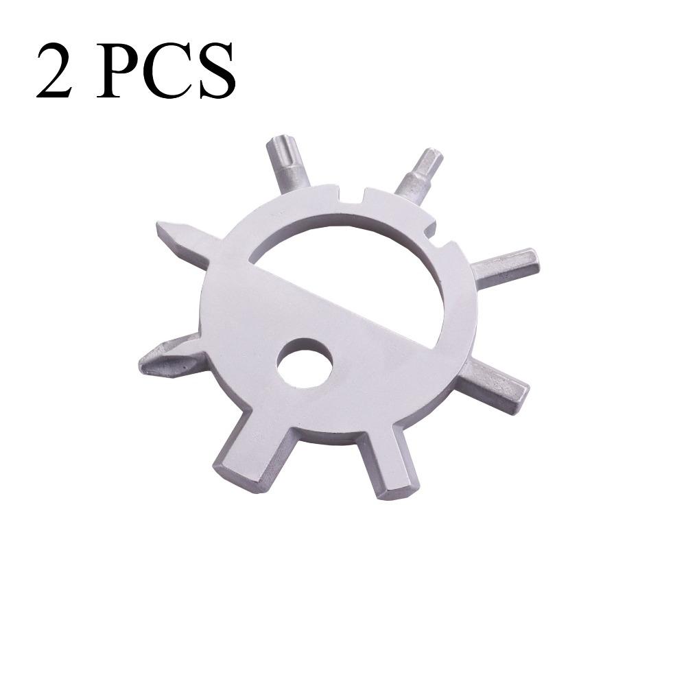 2 stycken, multifunktionell snöflingsnyckel, utomhus, julklapp, EDC litet verktygskort, mångsidig