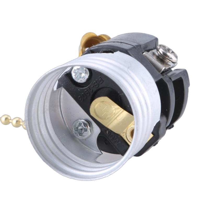 E26 Light Socket Lamp Socket Replacement with Switches Pull Chain Lamp Repair Part Suitable for Table Lamp Floor Lamp