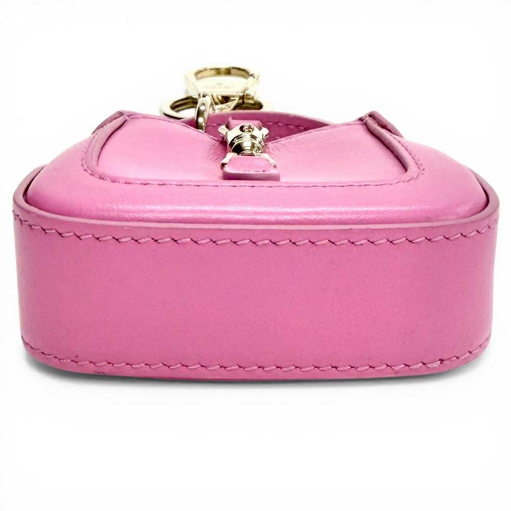 Pristine GUCCI key ring Jackie 1961 pink leather Women 768285 Used
