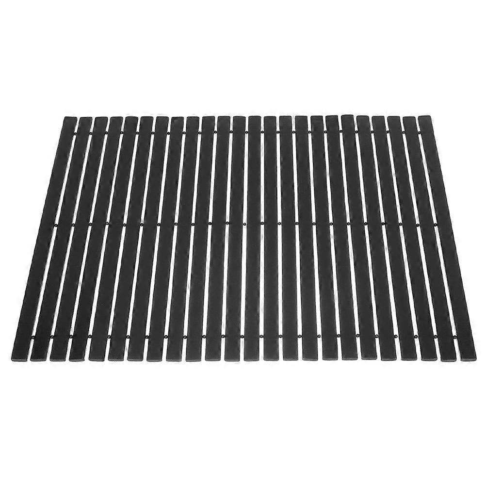 Non Slip Bamboo Shower Mat Floor Cushion Quick Drying Bathtub Pad Space Saving Rollable Design Elegant Bamboo Bath Mat for Home Decor