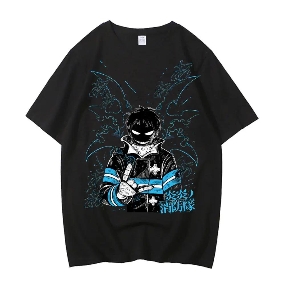 

Fire Force T-shirt Cotton Male Kawaii Korean Clothes Retro Breathable Classic Shirt Colorful Retro Anime Streetwear Women Trendy XXXL чорний