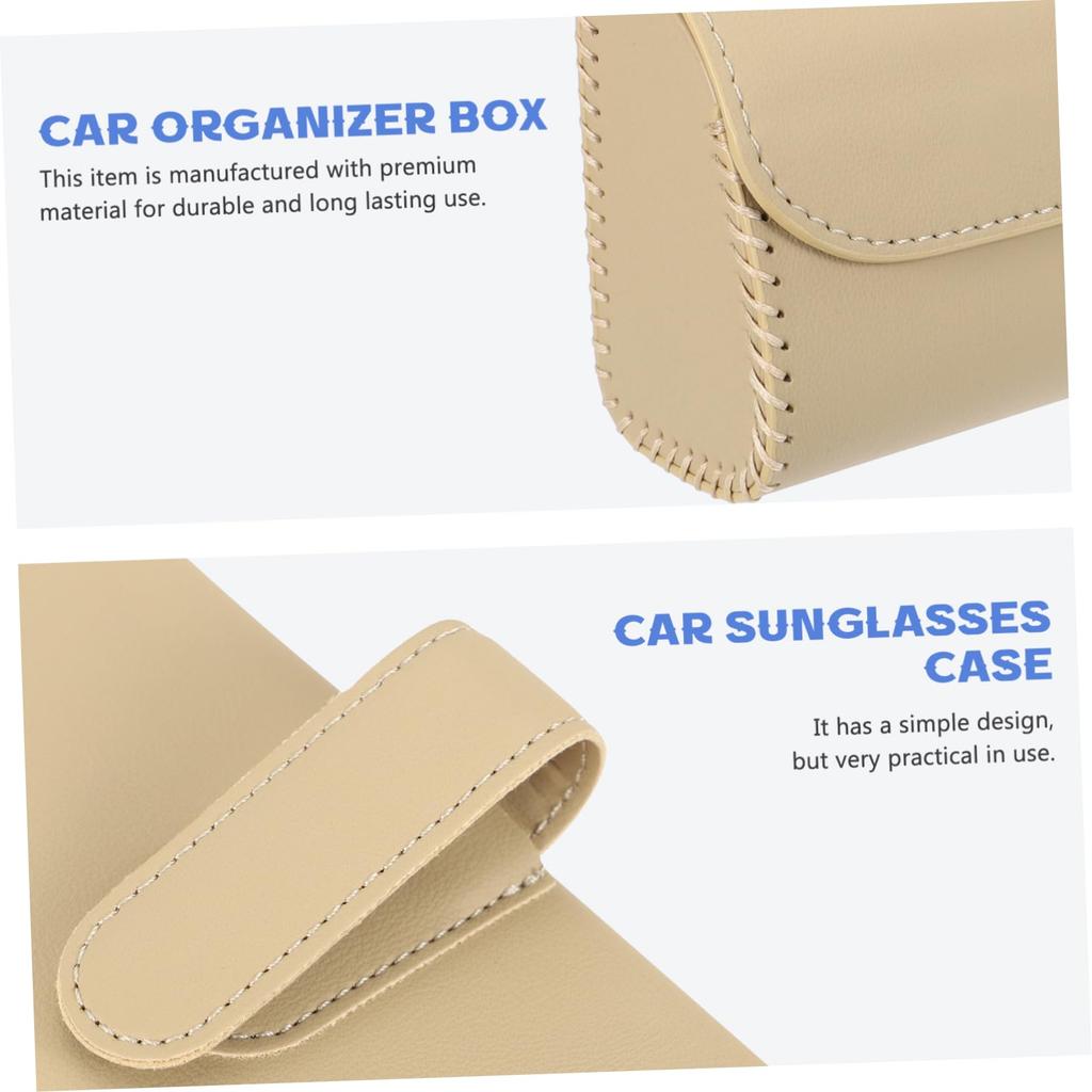 PAMINGONO Box Glasses Case Glasses Organizer Car Eyeglass Container Car Sunglasses Glasses Case Glasses