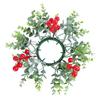 Red Fruit Candlestick Wreath Artificial Flower Eucalyptus Leaves Wreath  Christmas
