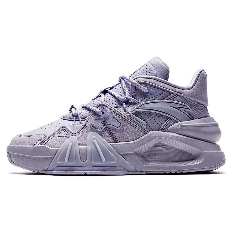 New Anta Bastard 4 Anti Slip Wear Resistant Mid Top Skateboard Shoes Women's Purple 122318080-2