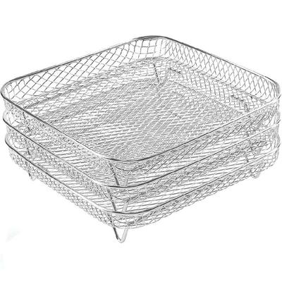 3 Layers Grill Stands Air Fryers Stackable Rack Stainless Steel Dehydrator Rack