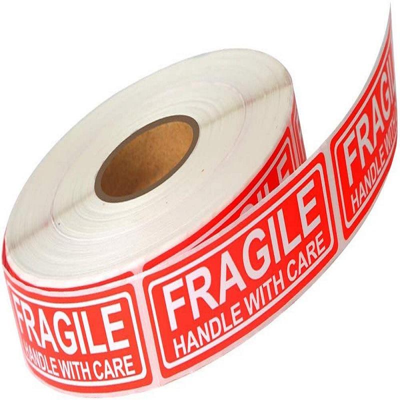 500 Pieces/roll, 1x3 Inches, Fragile Stickers, Handle Caution Warning Stickers, Packaging and Transportation, Adhesive Stickers, Transportation Labels