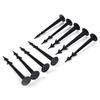50Pcs Schwarz Kunststoff Garten Stakes Pegs Boden Nagel Feste Heringe Anti Insekten Net