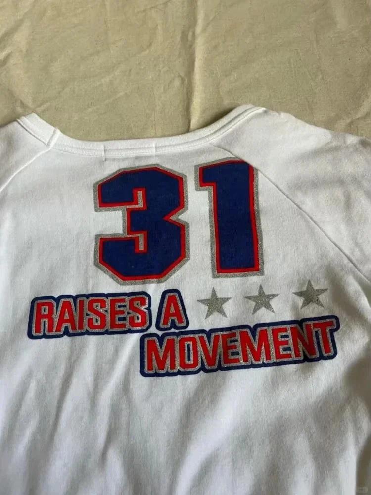 VAYLA Vintage Y2k Women T-shirts White Grunge Graphic Long Sleeve T-shirts Harajuku 2000s Aesthetic Streetwear American Retro