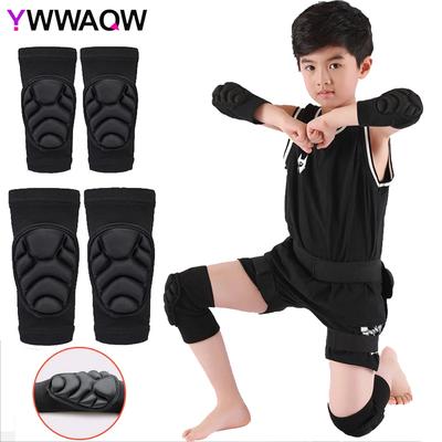 1Pair Thick Sponge Knee Pads Elbow Sleeves Avoidance Sport Kneepad Football Volleyball Knee Brace Support For Kids Child Youth