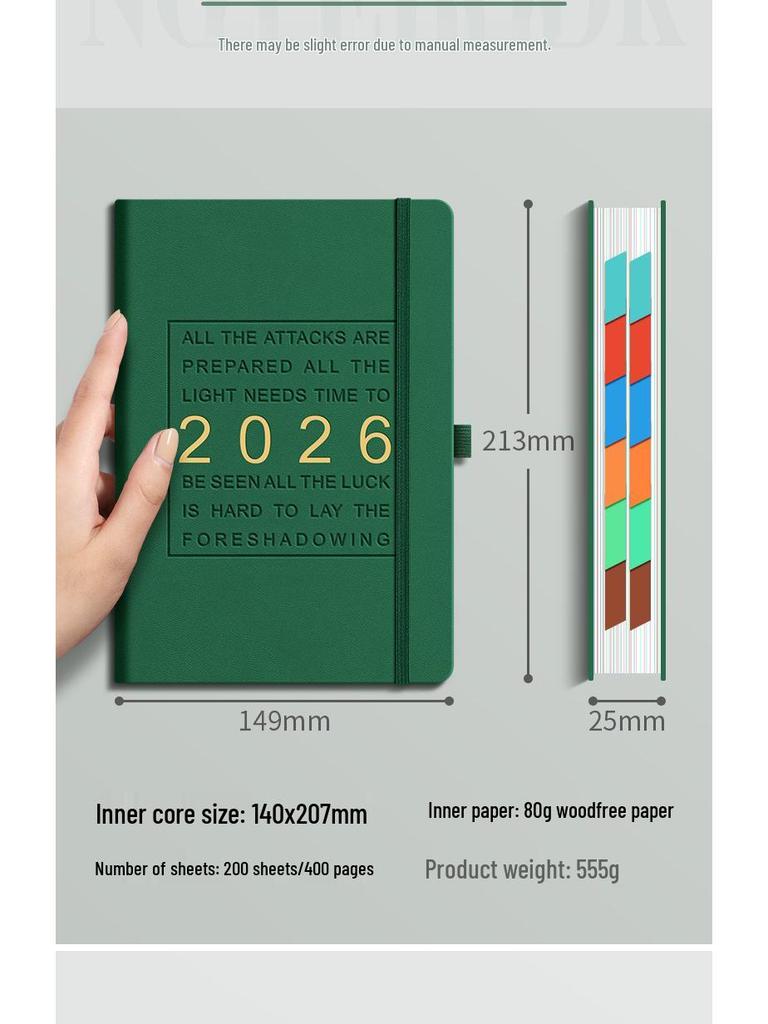 2026 A5 Premium Classification Notebook & Planner: Thickened Business Meeting Record Book