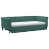 VidaXL Daybed with Trundle and Drawers Dark Green 90x200cm Velvet 3197845