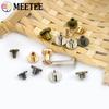10/20/30Pcs Meetee 5-8mm Flat Head Rivet Buckles Metal Solid Nail Bolt for Bag Clothes Decorative Screws DIY Leather Accessories