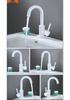 Schwarz-Weißes Unterbau-Badezimmerwaschbecken aus 304 Edelstahl mit Warm-/Kaltwasserhahn