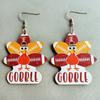 Rugby Football Water Drop Polka Dot Pendant Earrings Animal Earrings for Women