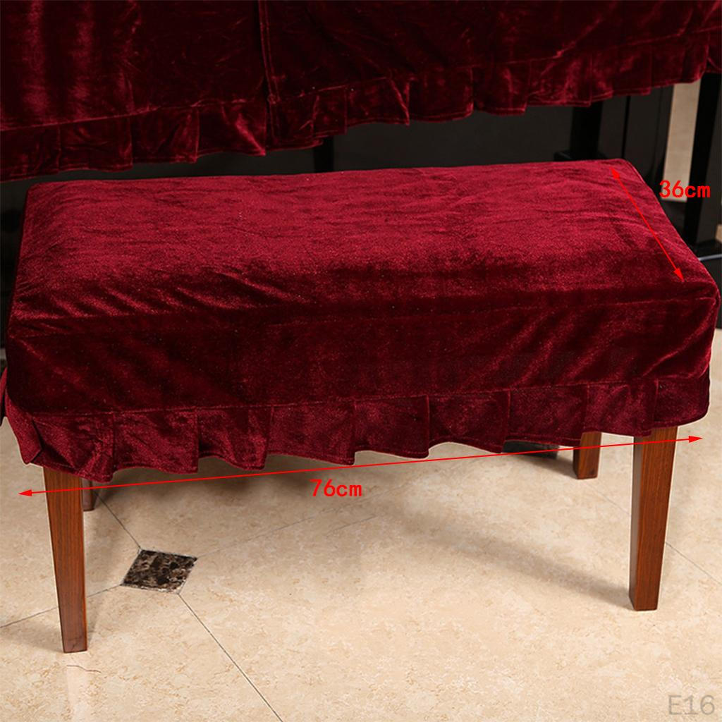 1-Seater / Premium Pleuche Piano Stool Cover Sleeve with Macrame Decorated VARIOUS COLORS