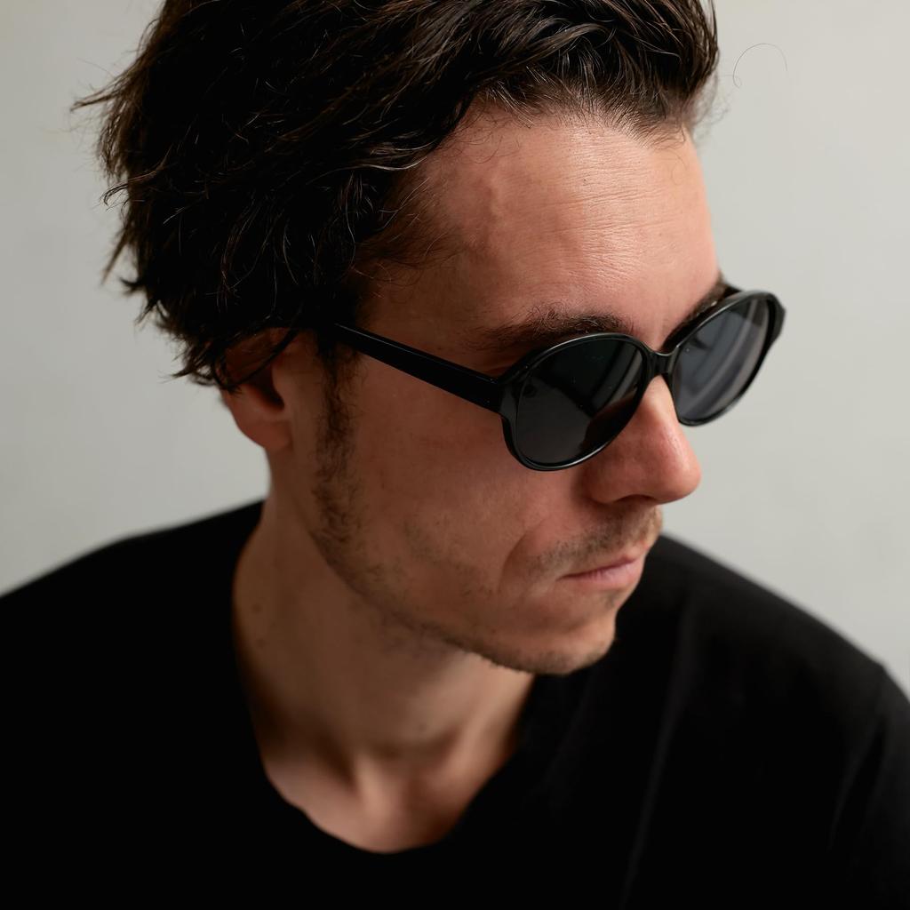 Black x Smoke Oval Sunglasses for Men and UV Protection Colored Slimming [FashionBerry] Women, 99% (UV400), Lenses, Lightweight, Effect, Stylish,