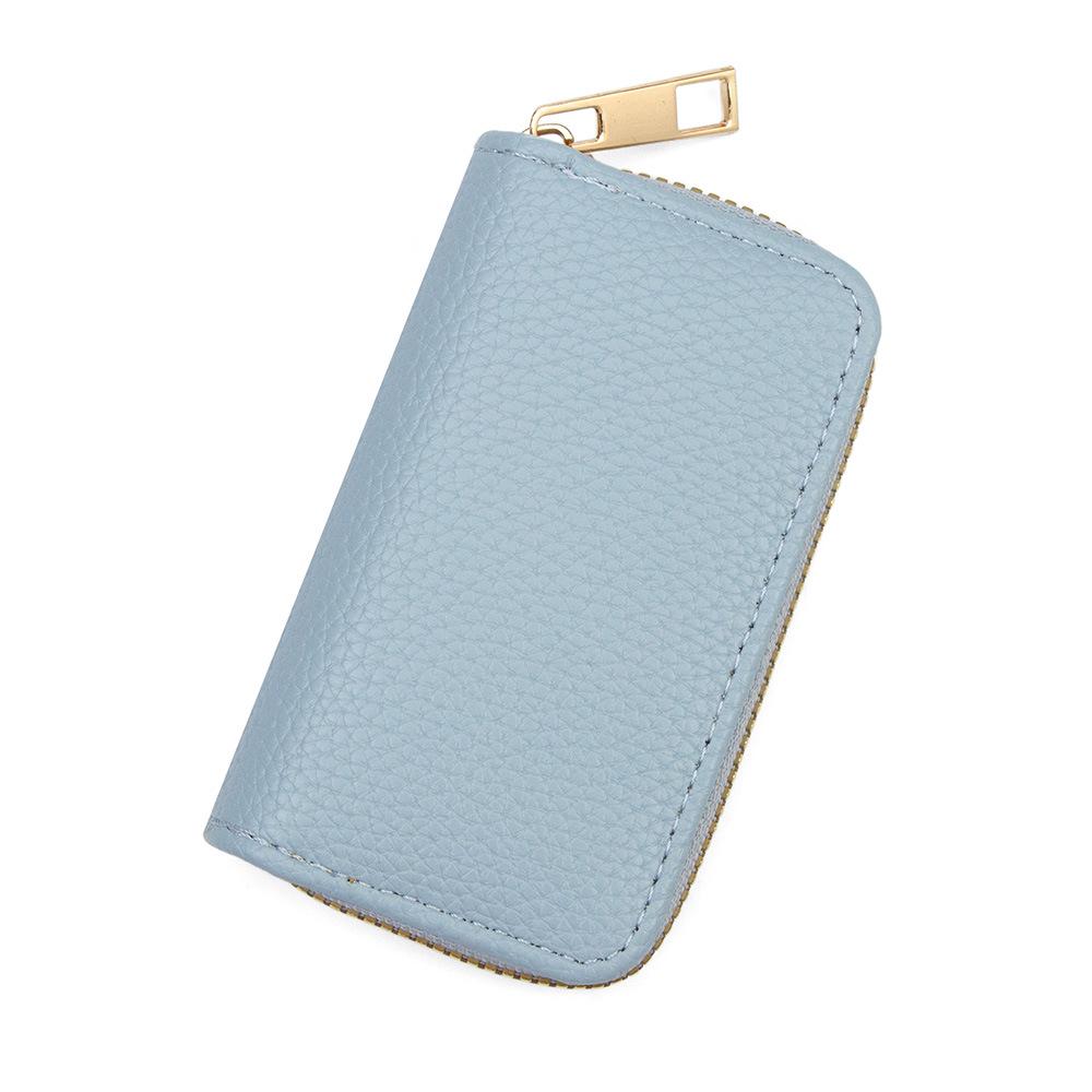 Large Capacity Unisex Zipper Key Case with Ring