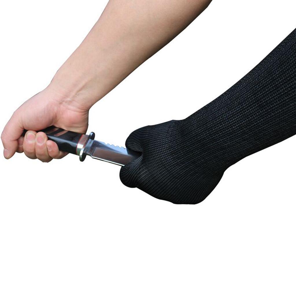 Schnittfeste Handschuhe, Hochleistungsschutz der Stufe 5 mit langem Unterarm-Edelstahldraht