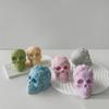 3D Skull Resin Molds Halloween Candle Mold Rose Skull Shaped Candle Making Mould Handmade Fondant Cake Aromatherapy Mold
