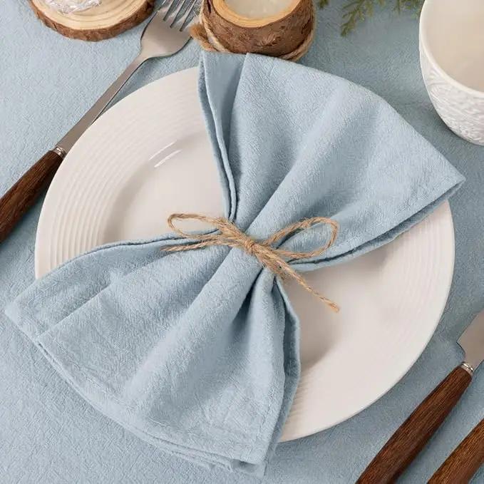 4PCS 30X45CM Cloth Napkins 100% Cotton Fabric Dinner Kitchen Towels Table Design Mat Weddings Baby Shower Christmas Decoration