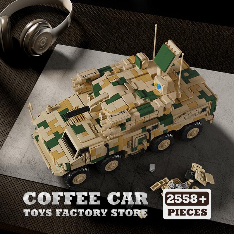 NEW Military Heavy Tank Building Bricks Army 625E Anti-aircraft Vehicle Model WW2 Armored Panzer MOC Blocks Toys Adult Kid Gifts
