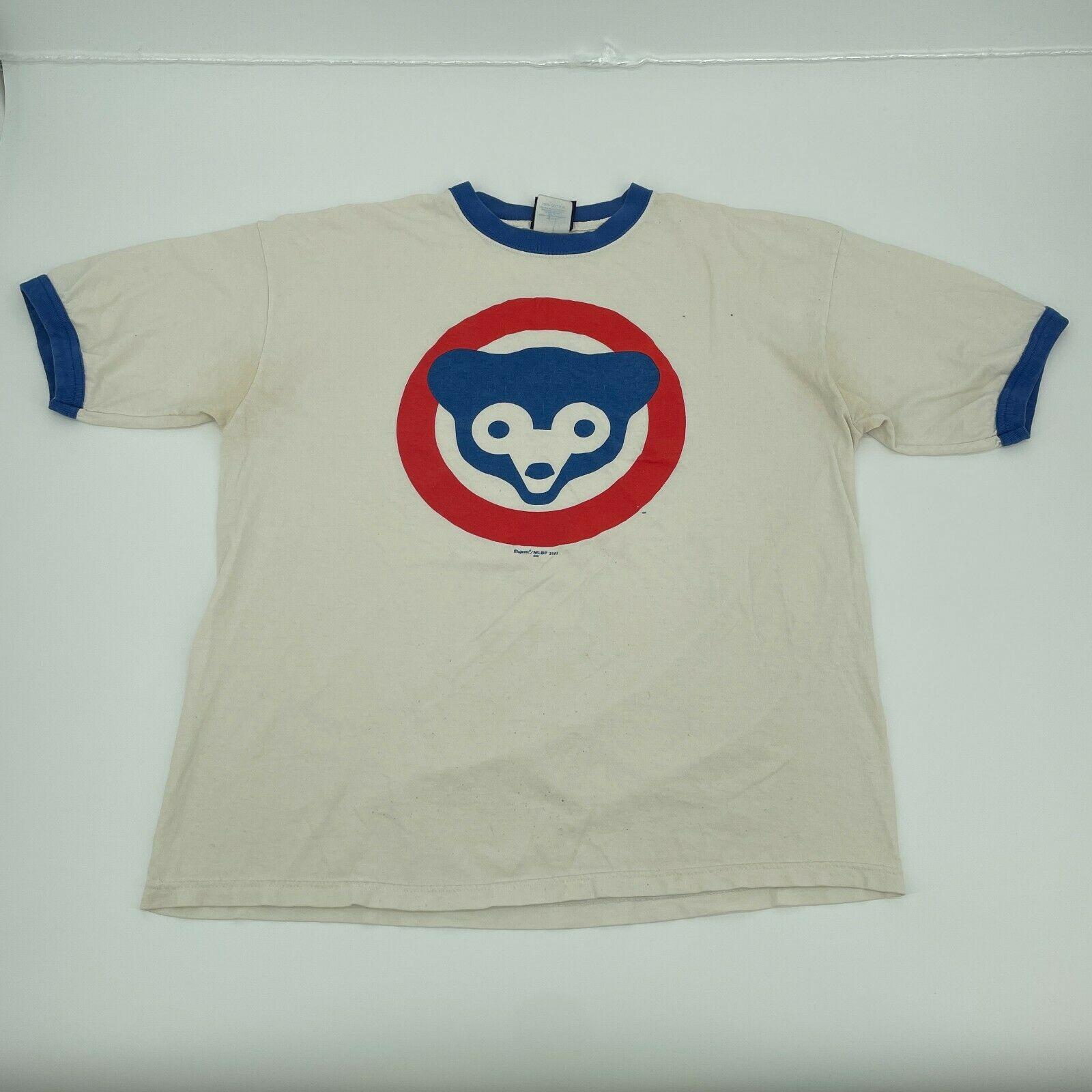 

Чикаго Кабс Величественные Нити Куперстаун Коллекция Футболка Футболка Белый 2XL США