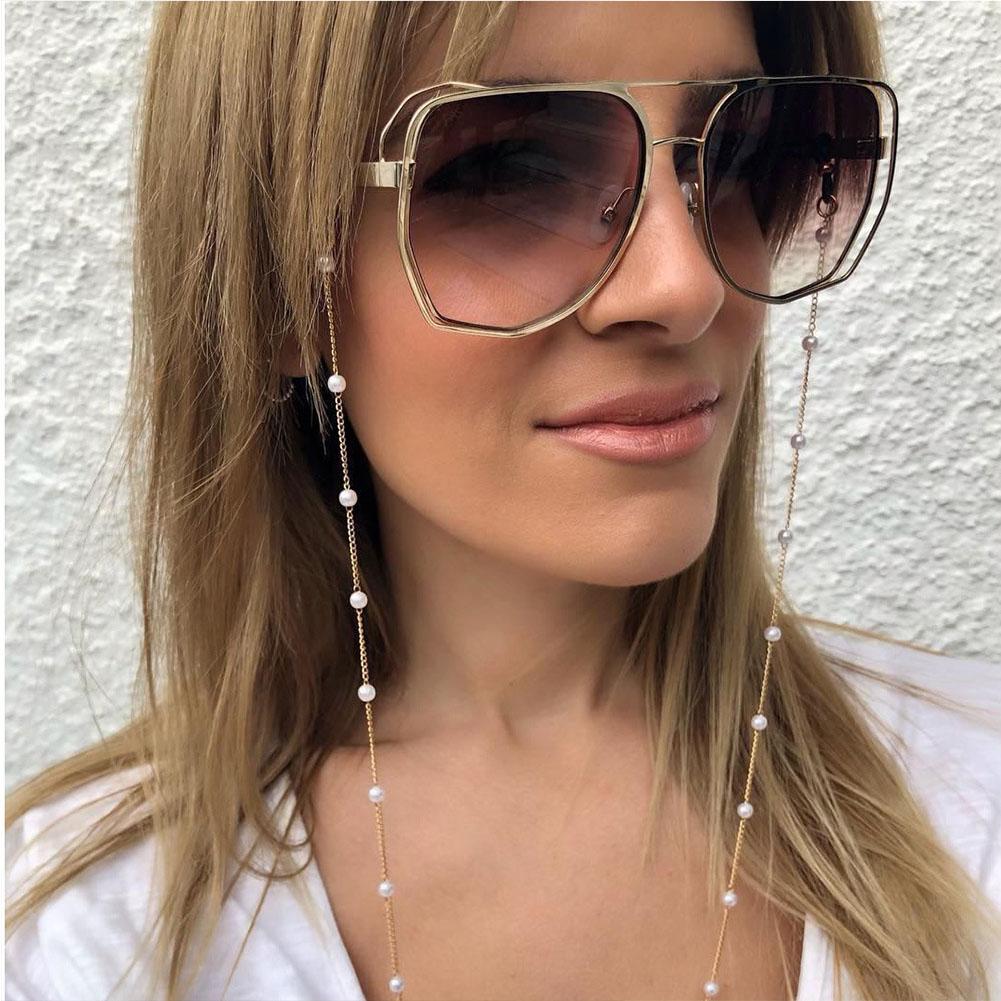 Simple Pearl Eyeglass Chain Hanging Neck Anti-falling Glasses Rope Glasses Accessories for Women