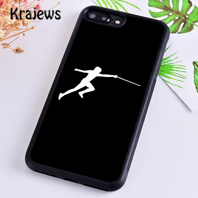 Krajews Eat Sleep Fencing Heartbeat Phone Case Cover For iPhone 17 Air 16 15 14 Plus 11 12 13 Pro Max Coque Fundas