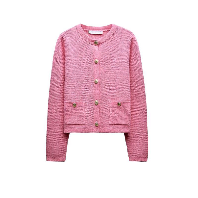 Spring New Arrival Classic Style Easiest for Match Decorated Row Button Knitting Outwear 6427034 3991001 6427124