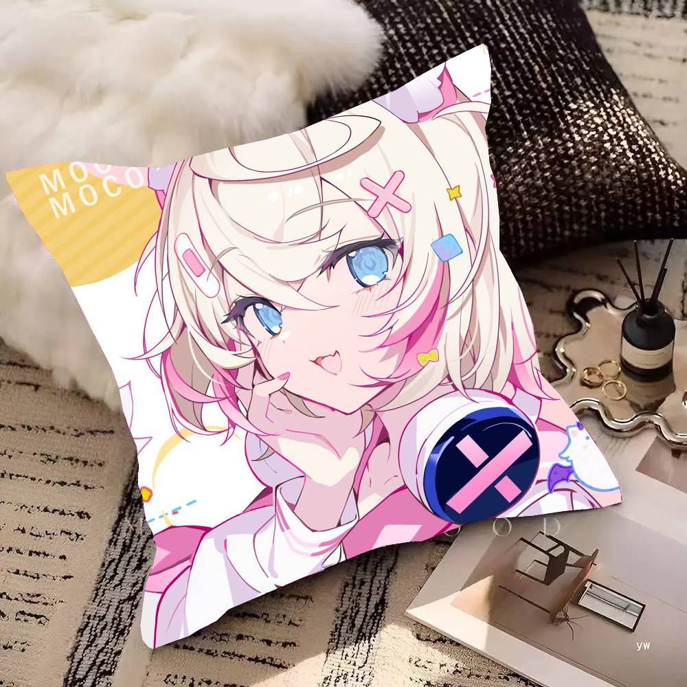 Anime Game FUWAMOCO Pillow Case Fashion Square Pillowcase Bedroom Sofa Room Ins Decoration Leisure