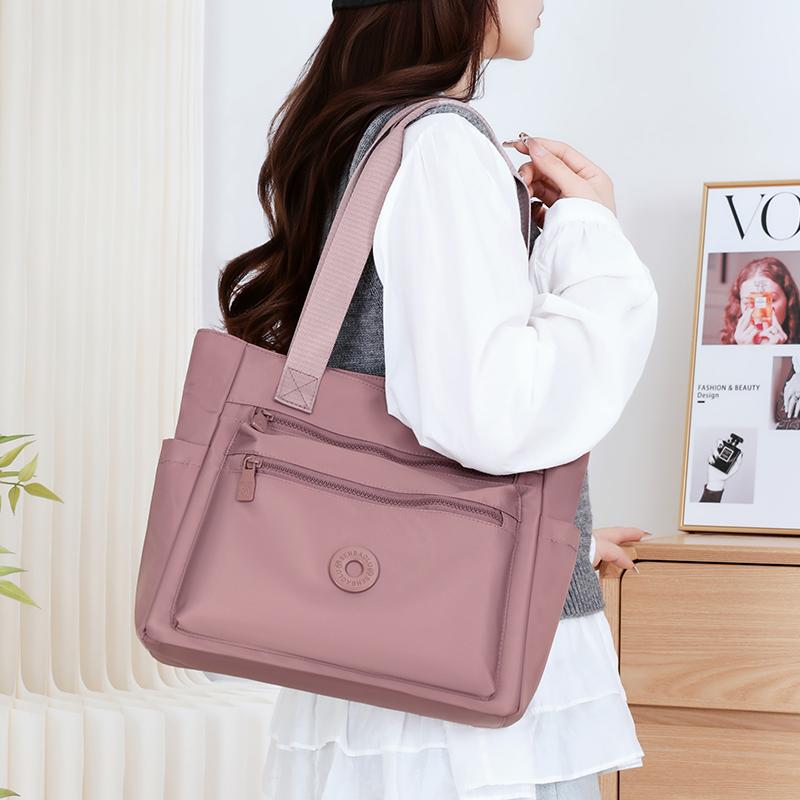 Women's Bag Multi-Color Shoulder Bag Lightweight Nylon Bag Large Capacity Multi-Pocket Handbag