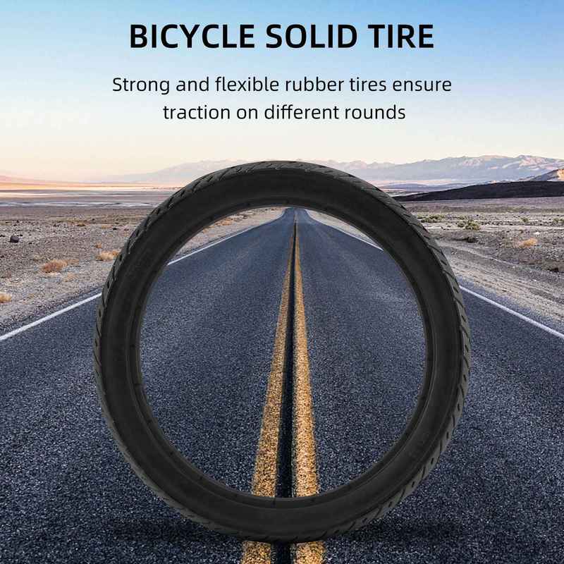 Authentic 16 Inch 16 X 1.75 Bicycle Solid Tires Bicycle Bike Tires 16 X 1.75 Black Rubber Non-Slip Tires Cycling Tyre