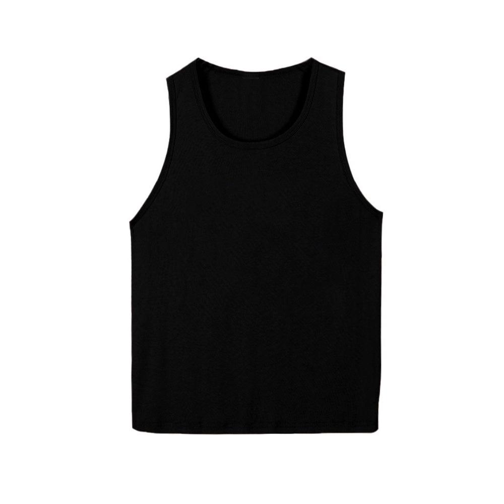Korean Version of Women's Loose Round Neck Large Size Sleeveless Vest Women's Summer Sports and Leisure Solid Color Women's Tops Wholesale
