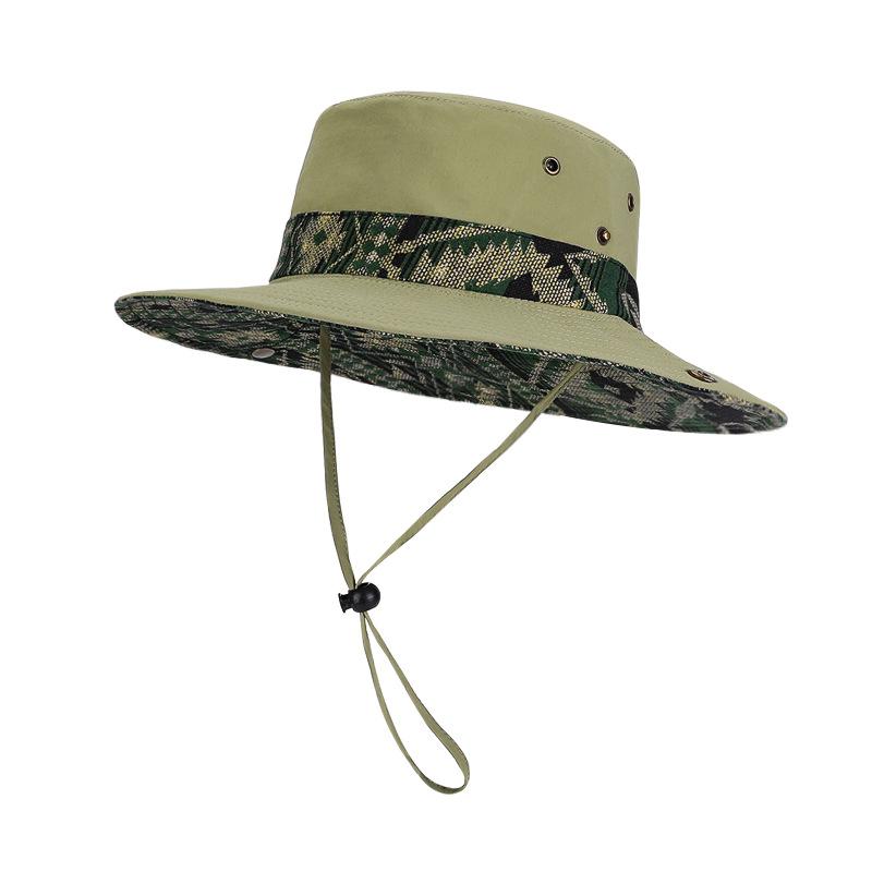 Spring Summer Big Brim Sun Hat National Style Cowboy Fisherman Hat Men Women Outdoor Sun Hat for Mountaineering and Fishing