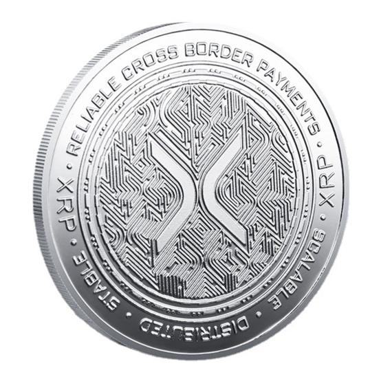 

Памятная монета XRP Coin, символ финансовых инноваций, монета XRP Ethereum, выделяющая ведущие цифровые монеты, подарок 1pc серебряный