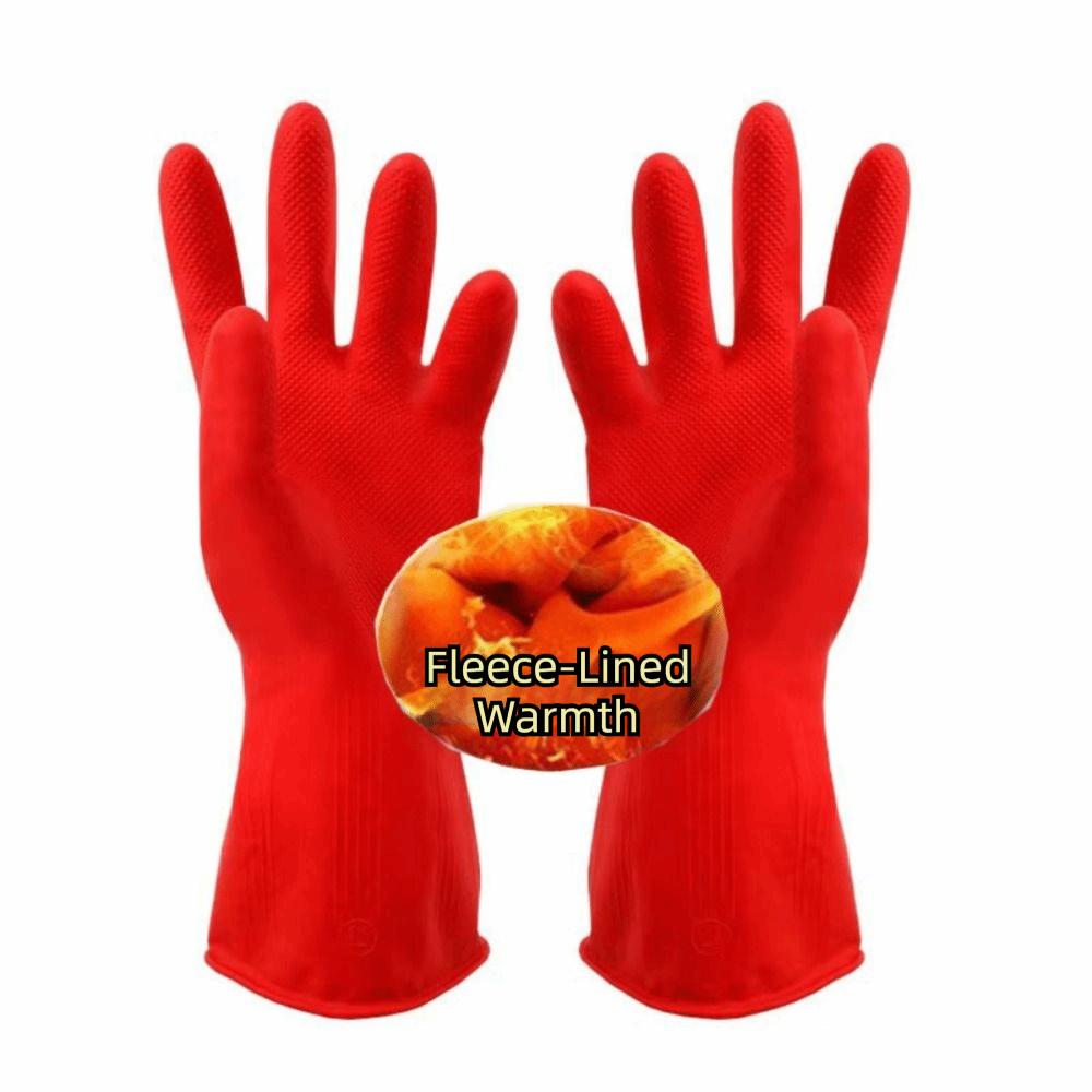 Extra Long Cuffs Rubber Cleaning Gloves 30/38/45cm Oil Resistant Mitts  Work