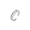 S925 Sterling Silver Irregular Metal Ring - Korean Minimalist Texture Design