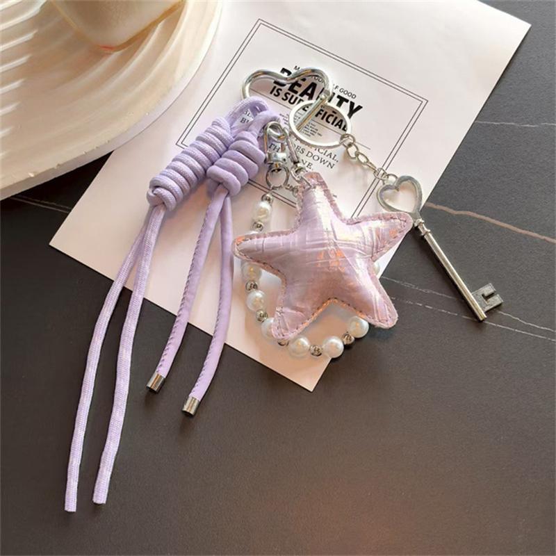 Yogodlns Handgefertigter Anhänger für gewebte Nylonseiltasche, niedliche Bonbonfarbe, modischer Rucksack, Handtasche, hängende Taschen, Accessoires