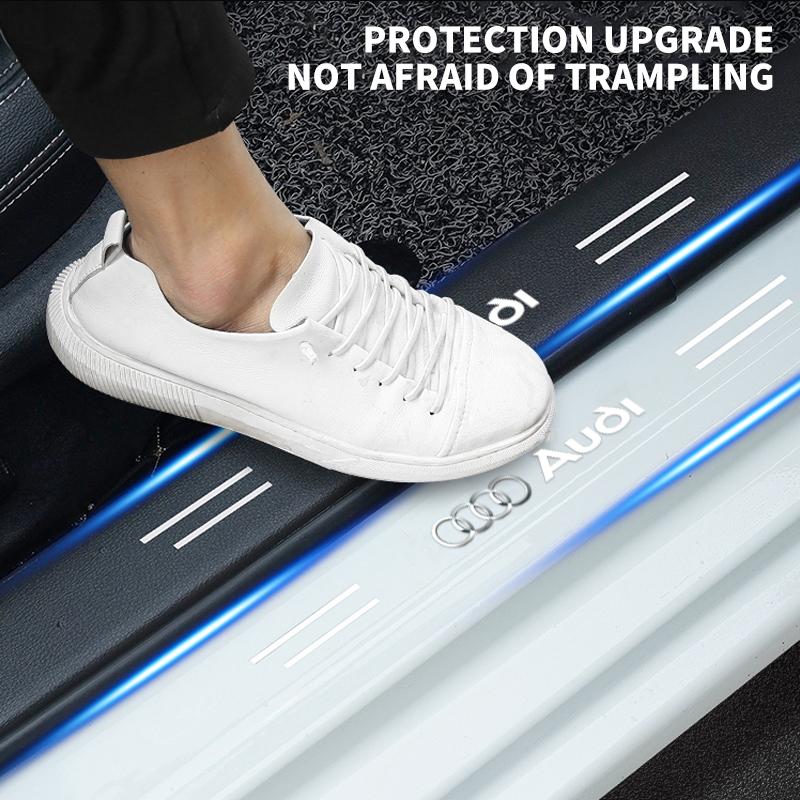 Car Threshold Protector Transparent Decorative Badge Sticker For Audi A1 A2 A3 A4 A5 A6 A7 A8 Q1 Q2 Q3 Q4 Q5 Q6 Q7 Q8 B5 B6 B7 B8 C5 C6 C7 C8 S4 S3