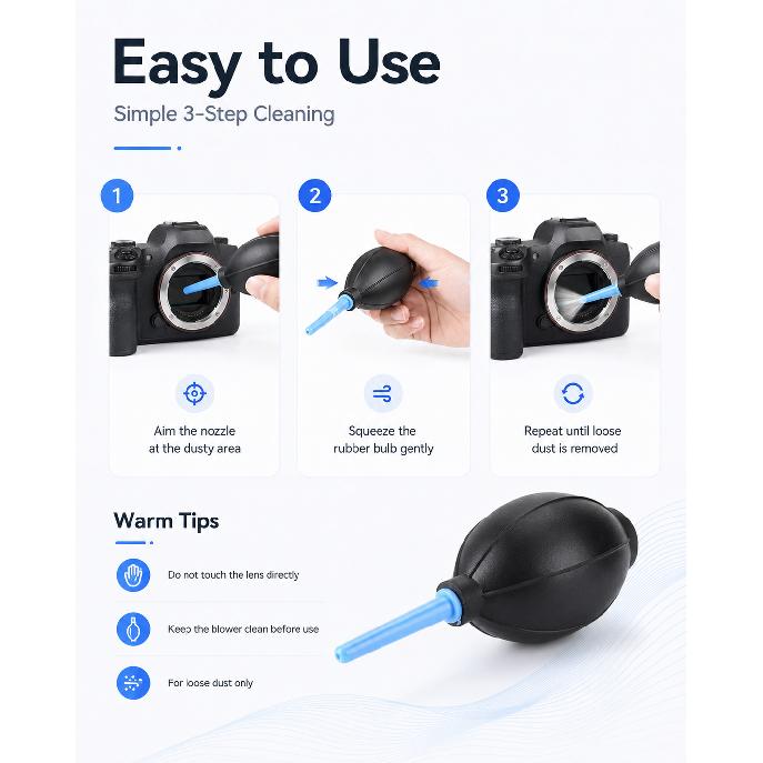 Camera Lens Air Blower Rubber Bulb Dust Cleaner for DSLR SLR Digital Camera Sensor Keyboard Laptop Electronics Cleaning Tool Mass Air Flow 3